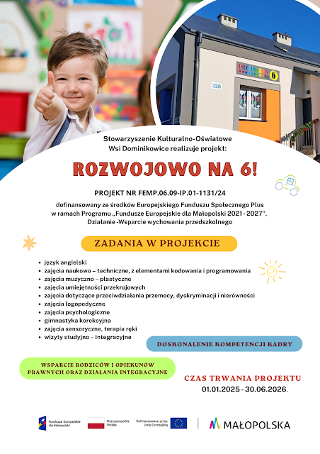 Plakat rozwojowo na 6